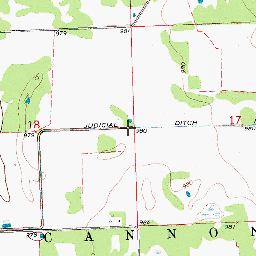 Topographic Map of Judicial Ditch Number Thirtyone, MN