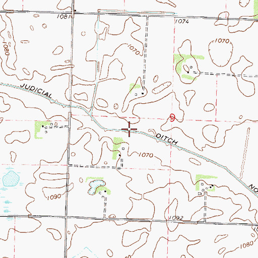 Topographic Map of Judicial Ditch Number Thirtysix, MN