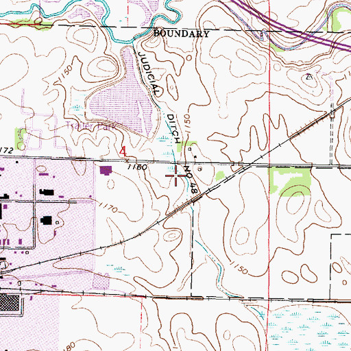 Topographic Map of Judicial Ditch Number Fortyeight, MN