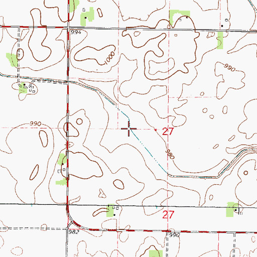 Topographic Map of Judicial Ditch Number Fortyeight, MN