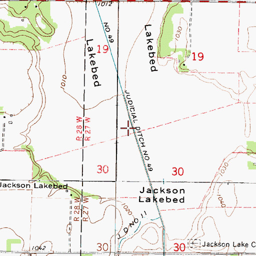 Topographic Map of Judicial Ditch Number Fortynine, MN