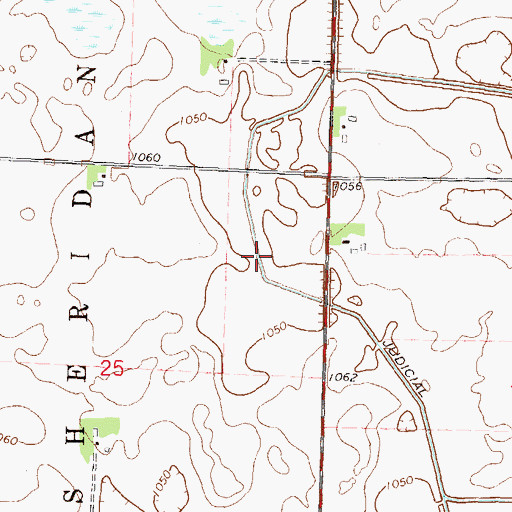 Topographic Map of Judicial Ditch Number Five, MN