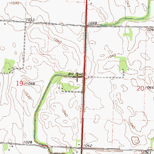 Topographic Map of Judicial Ditch Number Five, MN
