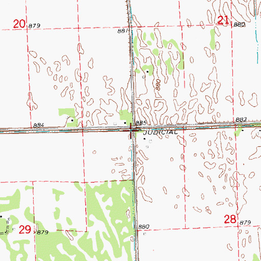 Topographic Map of Judicial Ditch Number Fiftythree, MN