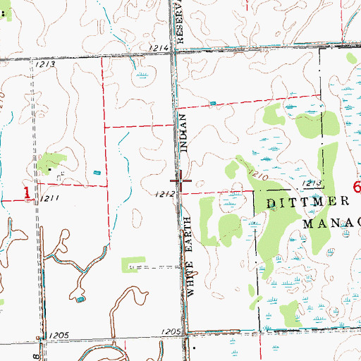 Topographic Map of Judicial Ditch Number Fiftyfive, MN