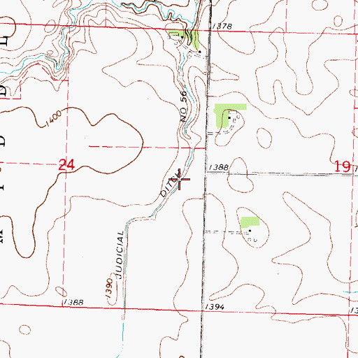 Topographic Map of Judicial Ditch Number Fiftysix, MN