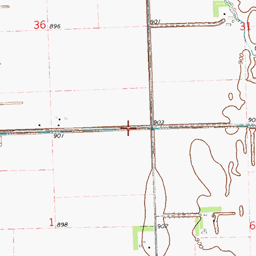 Topographic Map of Judicial Ditch Number Fiftysix, MN