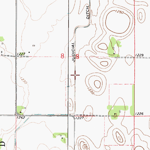 Topographic Map of Judicial Ditch Number Six, MN