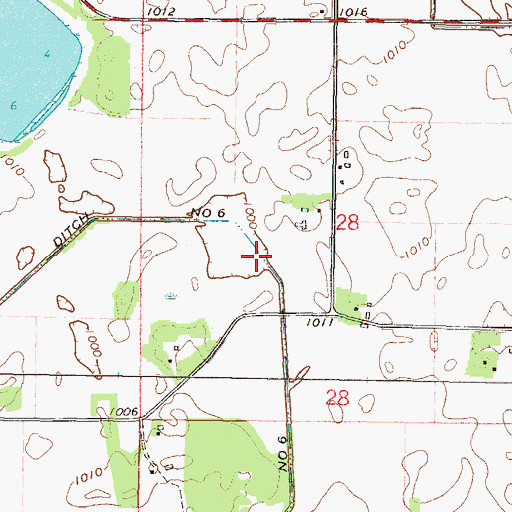 Topographic Map of Judicial Ditch Number Six, MN
