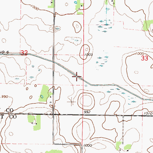 Topographic Map of Judicial Ditch Number Six, MN