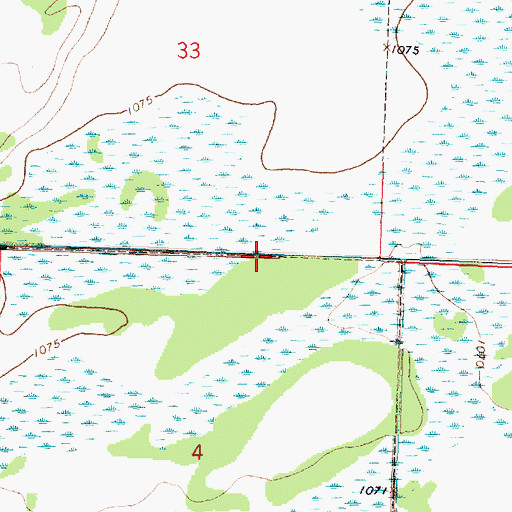 Topographic Map of Judicial Ditch Number Sixtyone, MN