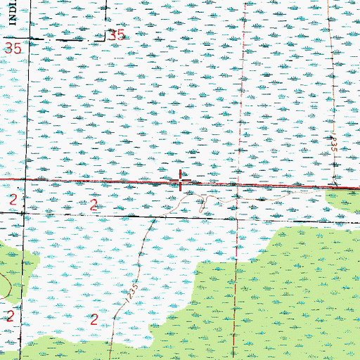 Topographic Map of Judicial Ditch Number Sixtytwo, MN