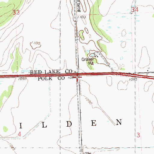 Topographic Map of Judicial Ditch Number Sixtyseven, MN