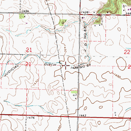 Topographic Map of Judicial Ditch Number Sixtyeight, MN