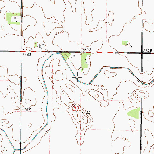 Topographic Map of Judicial Ditch Number Seven, MN