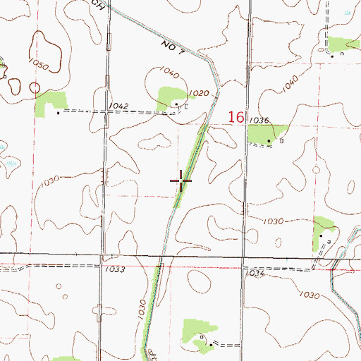 Topographic Map of Judicial Ditch Number Seven, MN