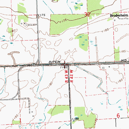 Topographic Map of Judicial Ditch Number Seventythree, MN