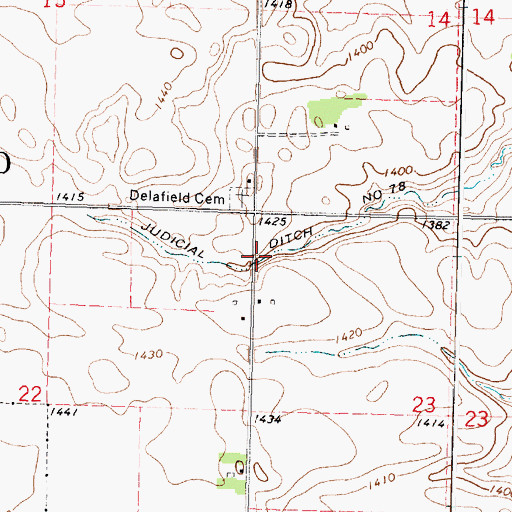 Topographic Map of Judicial Ditch Number Seventyeight, MN