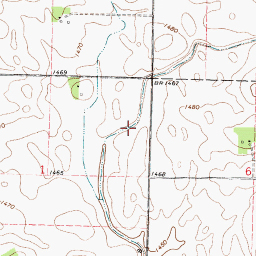 Topographic Map of Judicial Ditch Number Eight, MN