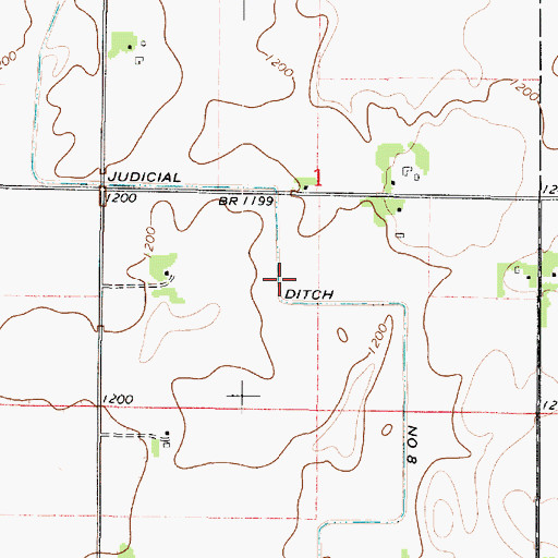 Topographic Map of Judicial Ditch Number Eight, MN