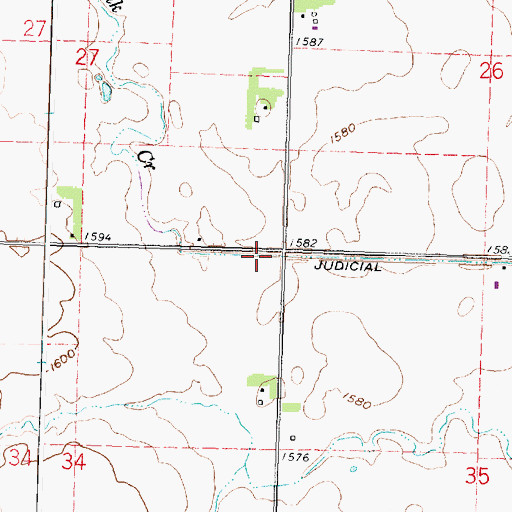 Topographic Map of Judicial Ditch Number Eight, MN