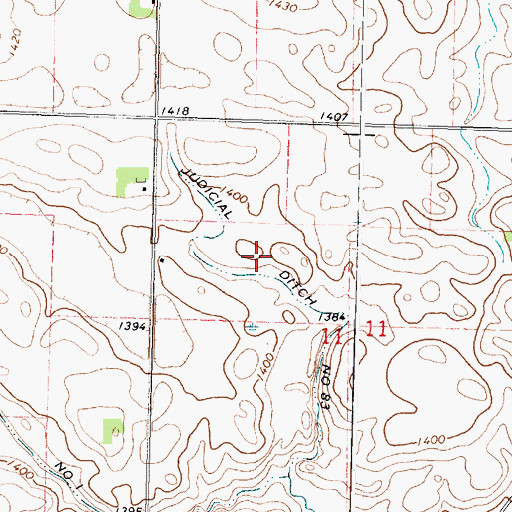 Topographic Map of Judicial Ditch Number Eightyfour, MN