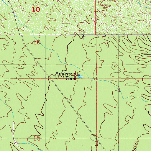 Topographic Map of Anderson Tank, AZ