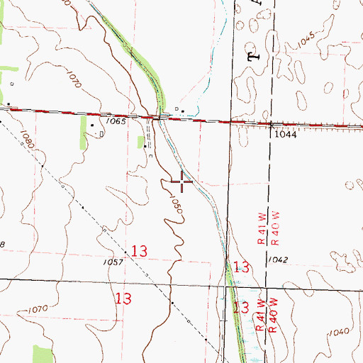 Topographic Map of Judicial Ditch Number Nine, MN