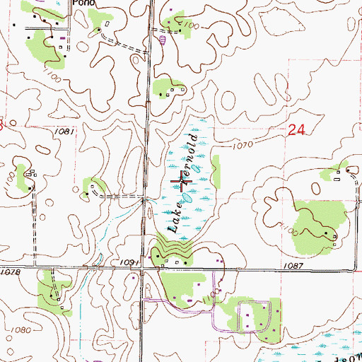 Topographic Map of Lake Fernold, MN