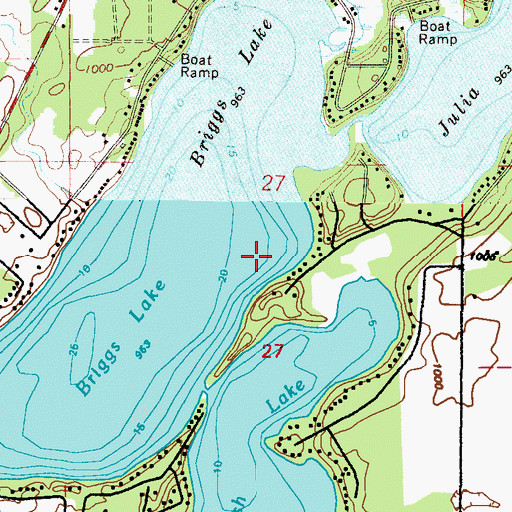 Topographic Map of Julia Lake, MN