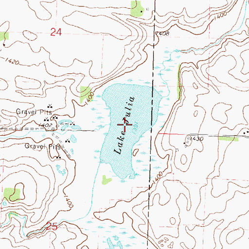 Topographic Map of Lake Julia, MN
