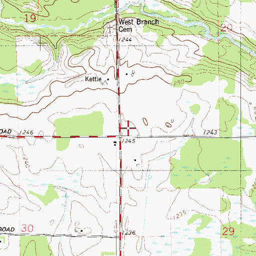 Topographic Map of Kalevala School, MN