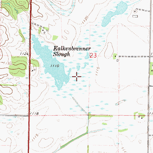 Topographic Map of Kalkenbrenner Lake, MN