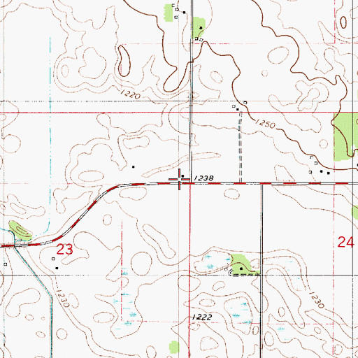 Topographic Map of Kalstad School, MN