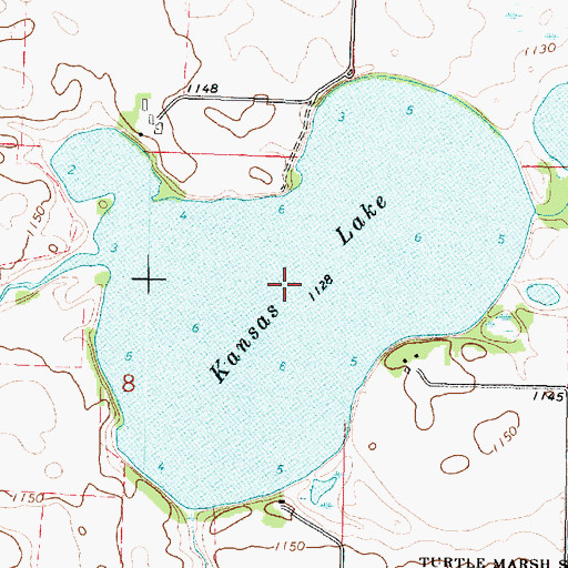 Topographic Map of Kansas Lake, MN