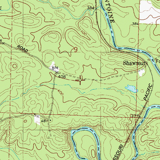 Topographic Map of Caney Fork Church (historical), AR