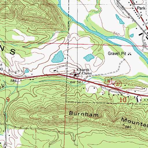 Topographic Map of Church of Christ, AR