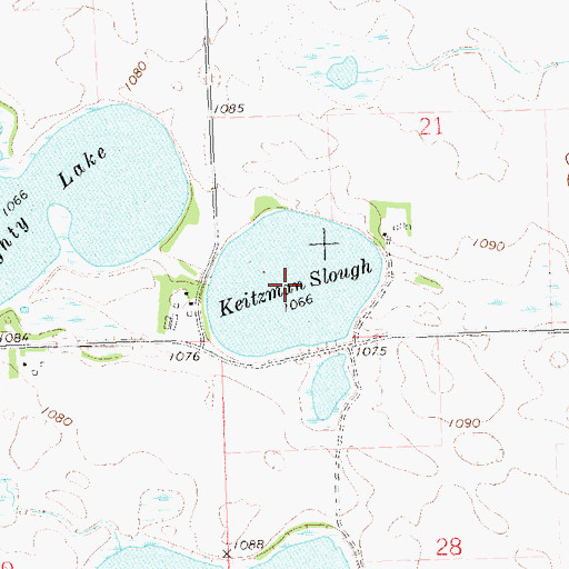 Topographic Map of Keitzman Slough, MN
