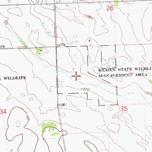 Topographic Map of Kemen State Wildlife Management Area, MN