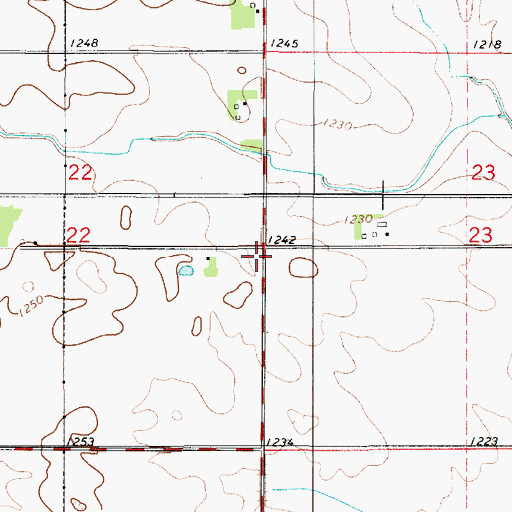 Topographic Map of Kenevan School, MN
