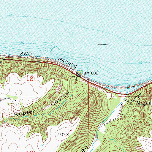 Topographic Map of Kepler Coulee, MN