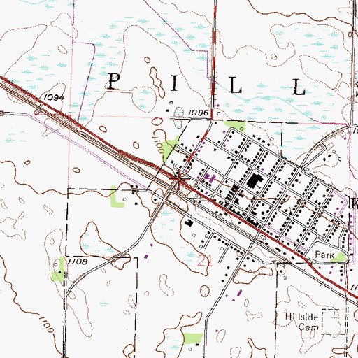 Topographic Map of Kerkhoven, MN