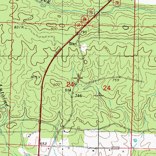 Topographic Map of Dunlap (historical), AR