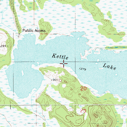 Topographic Map of Kettle Lake, MN