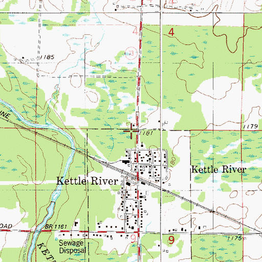 Topographic Map of Kettle River, MN