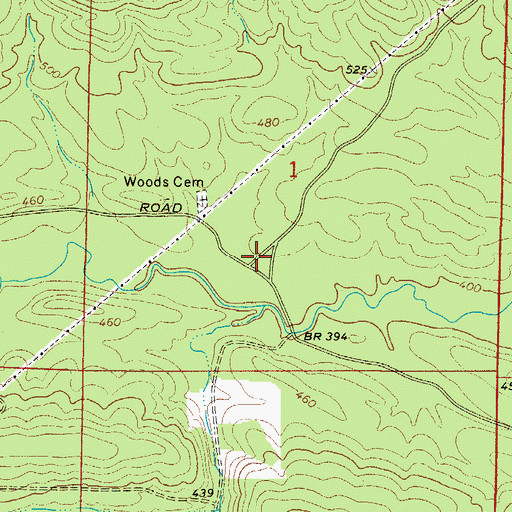 Topographic Map of Elk (historical), AR