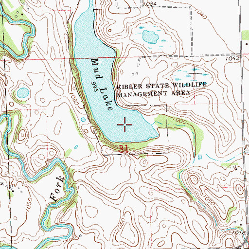 Topographic Map of Kibler State Wildlife Management Area, MN
