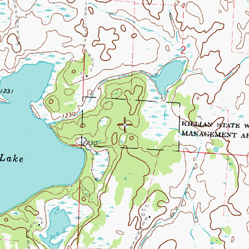 Topographic Map of Killian State Wildlife Management Area, MN