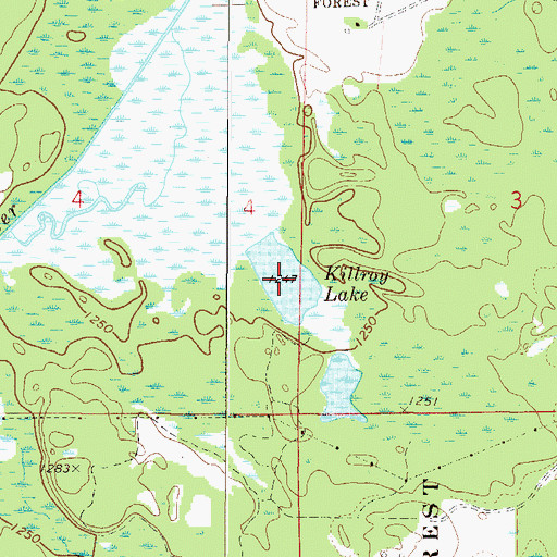 Topographic Map of Killroy Lake, MN