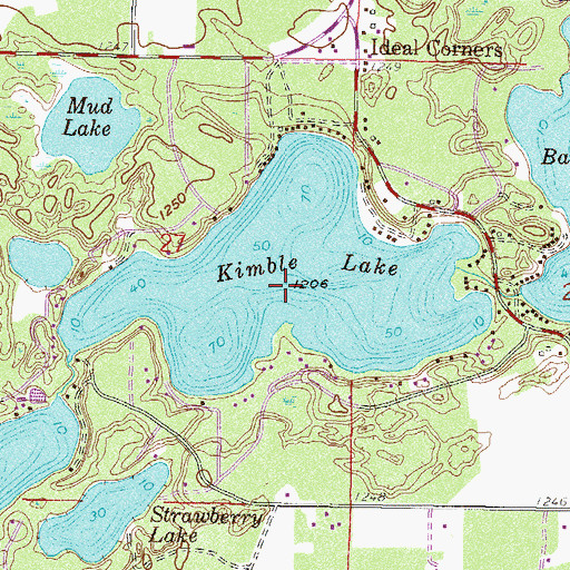 Topographic Map of Kimble Lake, MN